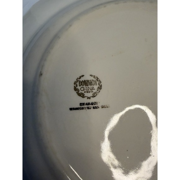 Vintage Dominion Briar Rose Dinner Plate Gold Filigree Elegant Fine China 10.5" - Picture 7 of 9